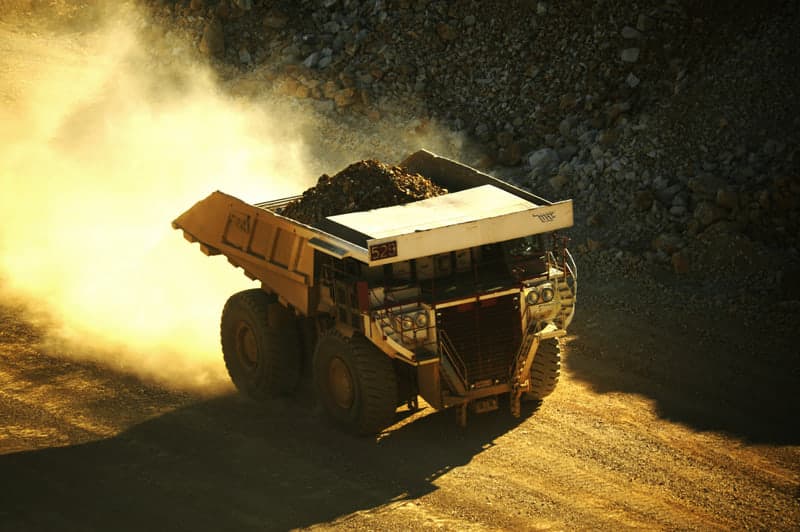 Haul truck at a mine site