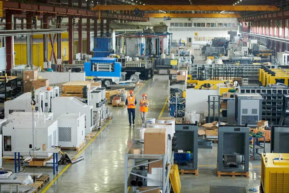 Production machinery on a modern factory floor